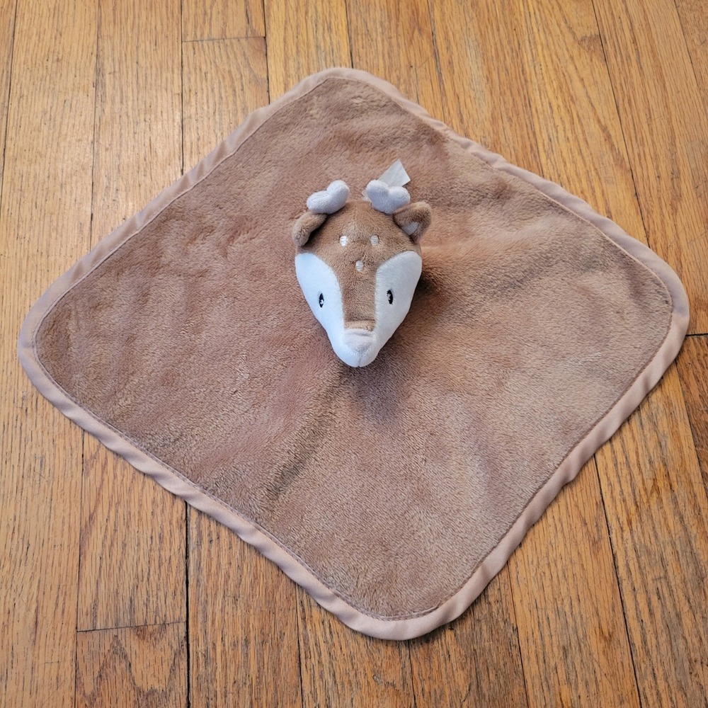 Parents Choice 12" Security Blanket Brown Plush Deer Fawn Lovey Woodland Forest